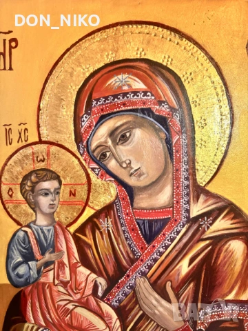 Икона на Света Богородица -Троеуручица, снимка 4 - Икони - 53227262