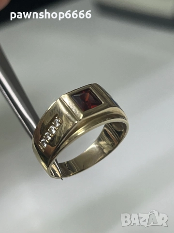 Златен пръстен 14 карата, снимка 12 - Пръстени - 51988804