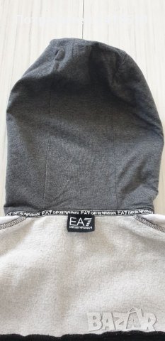 Emporio Armani EA7 Hoodie Half Zip Mens Size 50/L ОРИГИНАЛ! Мъжки Суичер!, снимка 4 - Спортни дрехи, екипи - 40802827