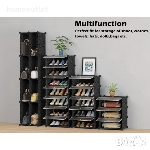 ПРОМОЦИЯ Модулен органайзер / стойка за обувки (10 части) HOMIDEC FY-DE-XG09100110, снимка 7 - Шкафове - 50770237