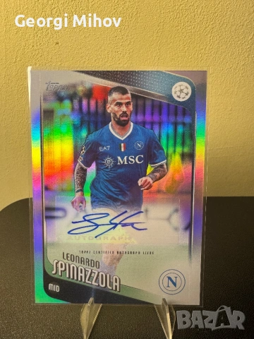 Leonardo Spinazzola Auto – Topps UEFA Champions League Autograph Napoli