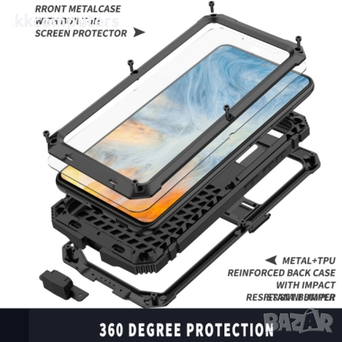 Samsung Galaxy S21 FE 5G R-Just Удароустойчив/Водоустойчив Калъф 360 Градуса Защита и Протектор, снимка 8 - Калъфи, кейсове - 52704915