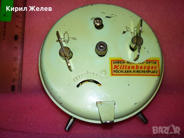 PETER MADE in GERMANY Стар КОЛЕКЦИОНЕРСКИ МЕХАНИЧЕН БУДИЛНИК ВИНТИДЖ РЯДЪК МОДЕЛ НЕМСКИ 43690, снимка 8 - Антикварни и старинни предмети - 44466159