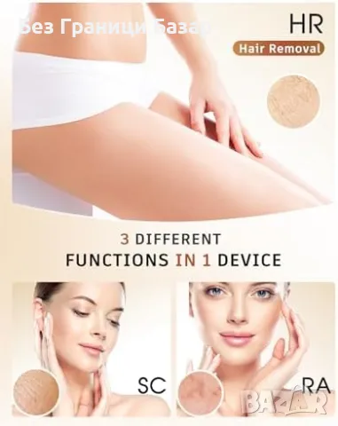 Нов Лазерен епилатор IPL за жени с 9 настройки и 999,900 импулса, снимка 3 - Други - 48615239