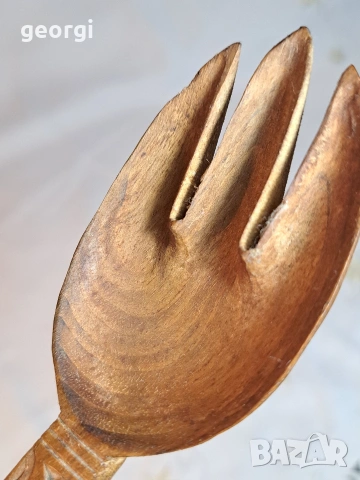 ретро дървени прибори за хранене дърворезба 34/1, снимка 5 - Декорация за дома - 53568338