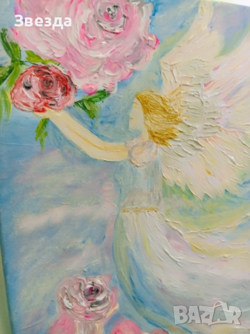 Картина "Небесна Роза", снимка 2 - Декорация за дома - 51847033