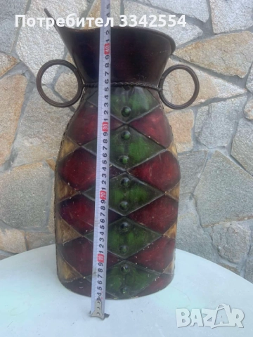 ВАЗА МЕТАЛ ОРНАМЕНТИ ЗА СУХИ ЦВЕТЯ, снимка 3 - Други ценни предмети - 51657464