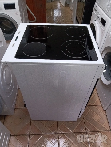 Като нова тясна 50см свободно стояща печка с керамичен плот с 2 години гаранция!, снимка 10 - Печки, фурни - 53398625