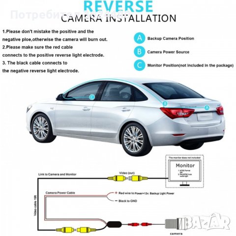 Камера за задно виждане за автомобил, снимка 2 - Аксесоари и консумативи - 39501778