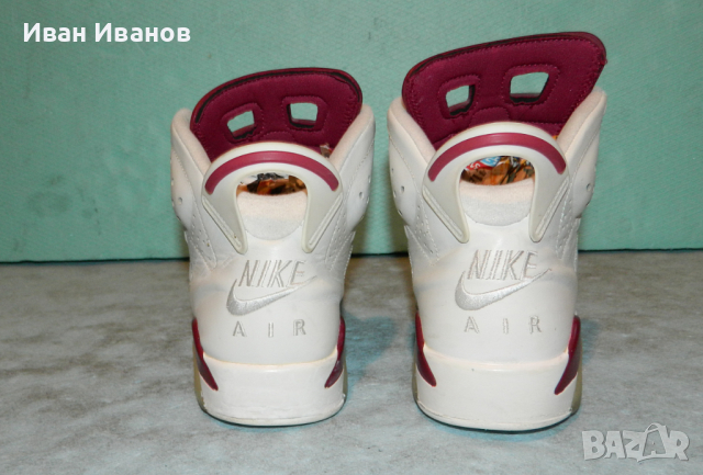 кецове Nike Air Jordan 6 Retro Maroon (2015)  номер 40,5 - 41 , снимка 11 - Кецове - 36333895