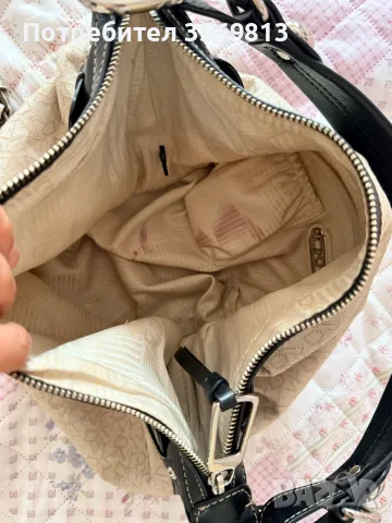 ОРИГИНАЛ DKNY, DONNA KARAN NEW YORK, УНИКАЛНА ГОЛЯМА МЕКА ЧАНТА, текстил и 100% естествена кожа, снимка 7 - Чанти - 55729546