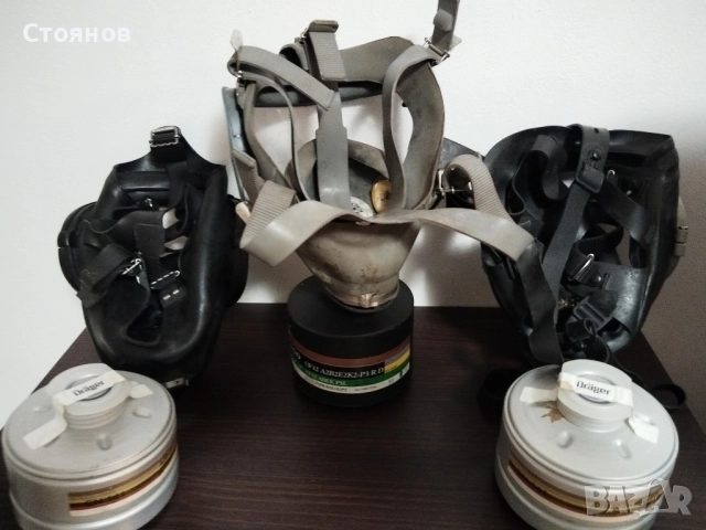 Лицево челни маски за задимена среда. Dräger,MSA Auer Berlin, KEMIRA Finland