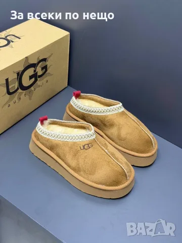 UGG Модни Дамски Зимни Чехли На Платформа С Пухкава Подплата И Стилен Кант - 4 Цвята Код SEM-754, снимка 2 - Чехли - 56115021
