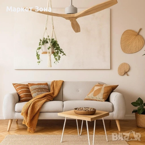Вентилатор за таван Mellеrware Brizy Ceiling Fan с дистанц. управл.,45W,6 скорости,таймер,DC мотор, снимка 6 - Вентилатори - 51458044