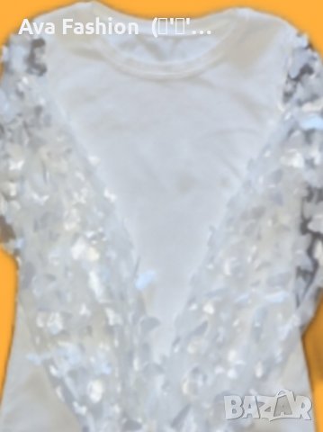 Хит цена! Прекрасна блузка тюл с ЗД ръкави-пеперуди