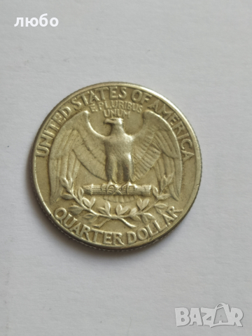 Сребърна Монета QUARTER DOLLAR 1966, снимка 2 - Нумизматика и бонистика - 36400976