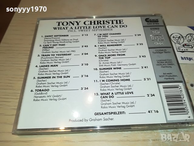 TONY CHRISTIE-ORIGINAL CD 2503231925, снимка 10 - CD дискове - 40134244