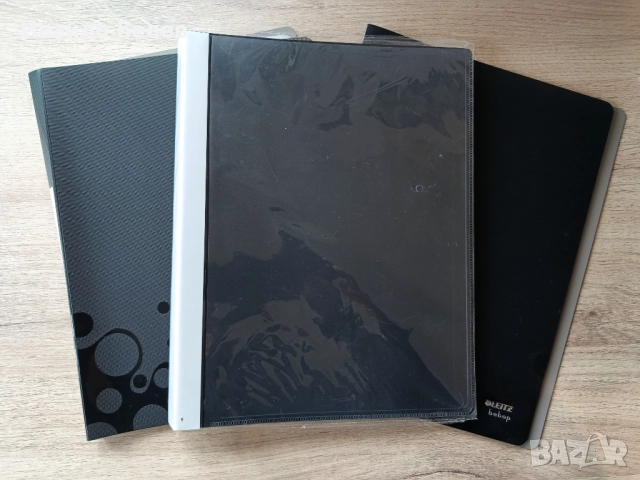 Черни папки с прозрачни джобове А3 и А4 формат, снимка 2 - Ученически пособия, канцеларски материали - 52558336