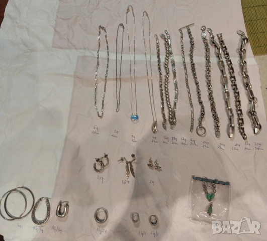 ПРОМО ЦЕНА до 25.03. Сребърни бижута-гривни, колиета, обеци 925, снимка 7 - Колиета, медальони, синджири - 53127575