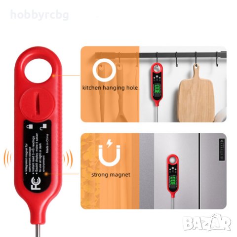 DTH-164 Готварски термометър за скара, месо, храна, вода, снимка 5 - Прибори за хранене, готвене и сервиране - 41892463