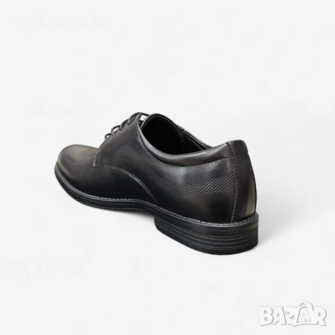 Мъжки елегантни обувки от естествена кожа W584043 black, снимка 3 - Официални обувки - 53590156