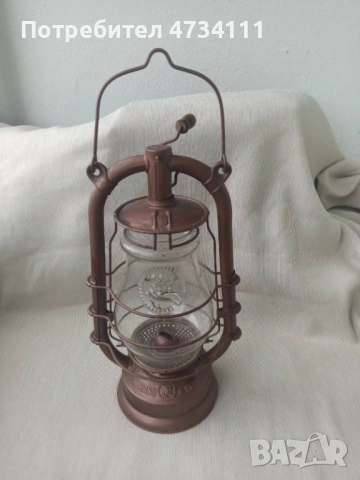 Старинен немски фенер FEUERHAND 323 vintage оригинал“, снимка 2 - Антикварни и старинни предмети - 53430421