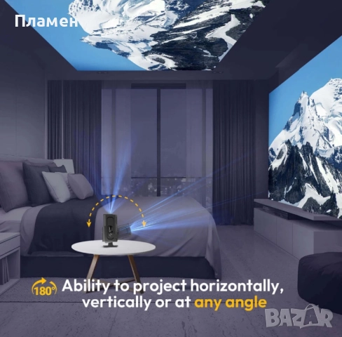 XGODY Gimbal 5 Full HD 1080P проектор, снимка 6 - Плейъри, домашно кино, прожектори - 52026261