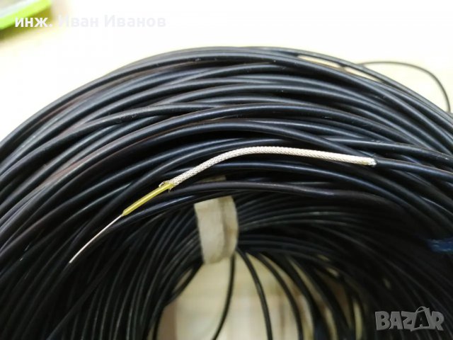 Военен коаксиален посребрен кабел РК75-1-11 с едножилна сърцевина 1 х 0.17мм, снимка 1 - Друга електроника - 40152806