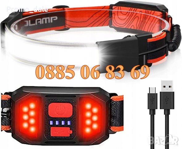 LED акумулаторен челник за глава, фенер за глава, USB зареждане, SOFT 3D, снимка 3 - Къмпинг осветление - 39828052