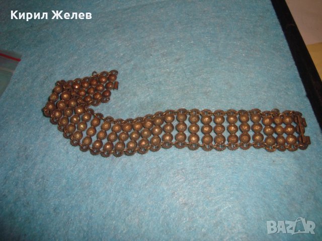 19 ВЕК ВЪЗРОЖДЕНСКА БРОНЗОВА ОРНАМЕНТИРАНА ЕТНОГРАФСКА ГРИВНА МАЙСТОРСКА РАБОТА НАКИТ за НОСИЯ 25319, снимка 9 - Антикварни и старинни предмети - 34806247