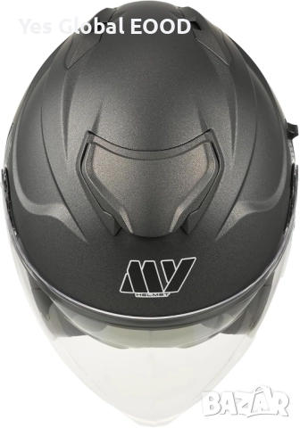 MY-835 джет каска с визьор, ECE 22.06, мат титан, S/XS N6, снимка 3 - Аксесоари и консумативи - 51910858
