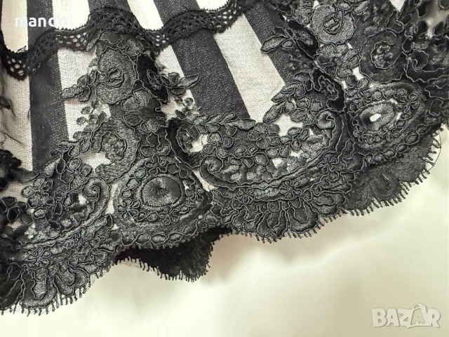 Елегантна черно-бяла рокля, снимка 2 - Рокли - 50489201