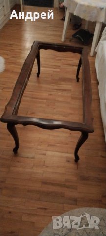 Холна маса дърво и мрамор, снимка 1