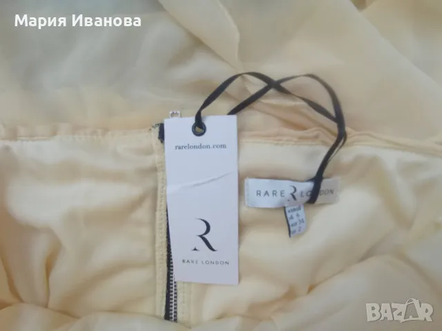 лятна жълта къса рокля, официална, за бал, снимка 10 - Рокли - 49980380