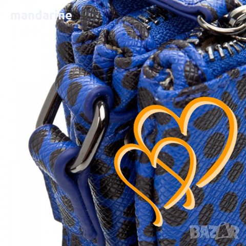 LIU JO 🍊 Чанта с животински мотиви в синьо нова с етикети, снимка 1 - Чанти - 35773107