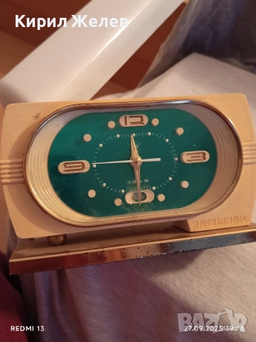 Стар рядък будилник SHANGHAI CHINA за КОЛЕКЦИЯ ДЕКОРАЦИЯ 44045, снимка 6 - Антикварни и старинни предмети - 51859579