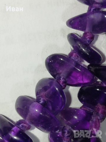 Гердан с Аметист, снимка 4 - Колиета, медальони, синджири - 51698594