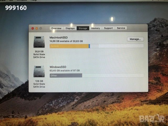 Лаптоп APPLE MacBook A1342 в много добро състояние, SSD, има Windows7, снимка 9 - Лаптопи за работа - 52360260