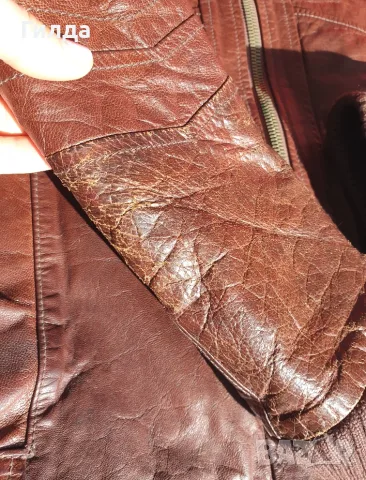 кожено бомбър яке топло размер XL 50 52 Roberto Cavalli налично, снимка 10 - Якета - 55988953