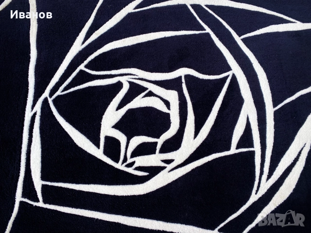 РАЗПРОДАЖБА - 40€.Модерен  Черен  Абстрактен Килим HAMPTON - Цветя - Роза , снимка 8 - Килими - 51431902