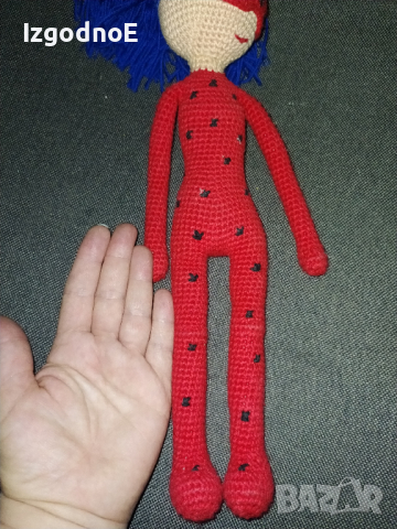 Плетена кукла калинката , снимка 2 - Кукли - 44559846