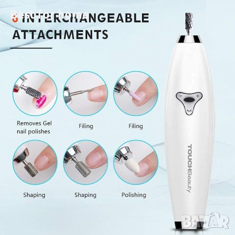 Електрическа пила за нокти TOUCHBeauty 6 в 1,К-кт бормашини, магнитен калъф за съхранение,акумулатор, снимка 2 - Други - 39297057