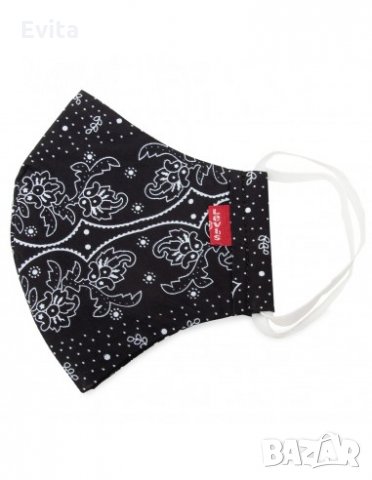 Предпазна маска Levi's, черна, двулицева ПРОМО