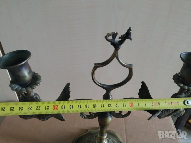 стар бароков свещник, снимка 6 - Антикварни и старинни предмети - 39553720