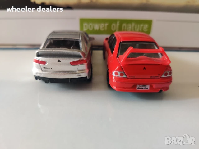 Метални колички Realtoy Mitsubishi Lancer VII и Mitsubishi Lancer Evo X в мащаб 1/64, снимка 4 - Колекции - 50843200