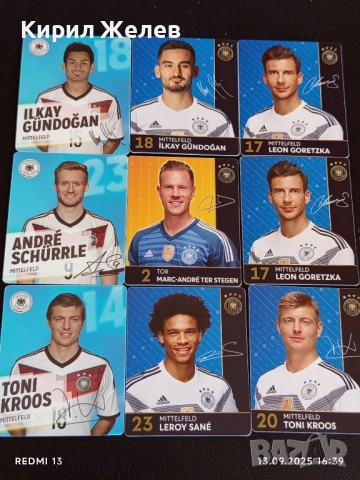 Колекционерски картички на футболисти ИЛКАИ ГЮНДОГАН,МАРК АНДРЕ ТЕР СТЕГЕН,ЛИОН ГОРЕТЗКА 51011, снимка 8 - Колекции - 51702277