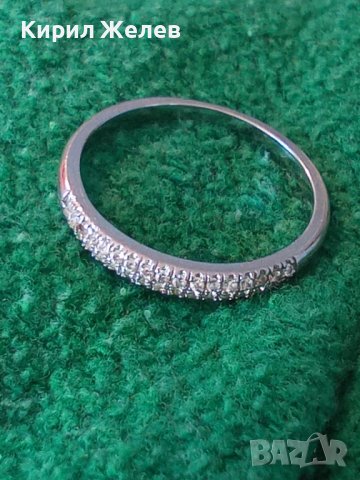 ЕЛЕГАНТЕН НЕЖЕН СКЪПОЦЕНЕН ДАМСКИ ПРЪСТЕН РОДИРАНО СРЕБРО 925 с ИСКРЯЩИ ФАСЕТИРАНИ ЦИРКОНИ 17298, снимка 17 - Пръстени - 40770401