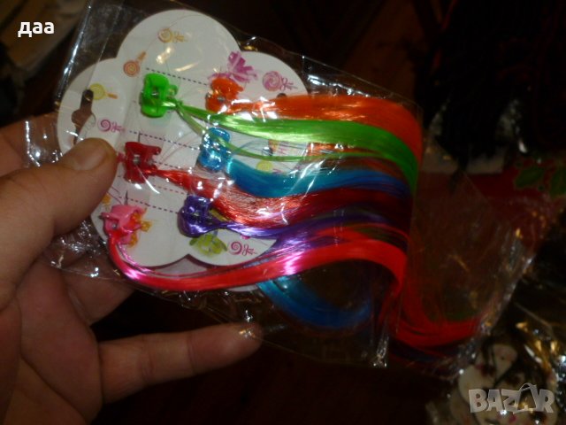 продавам синтетични кичури / детски плитки, снимка 4 - Аксесоари за коса - 39066671