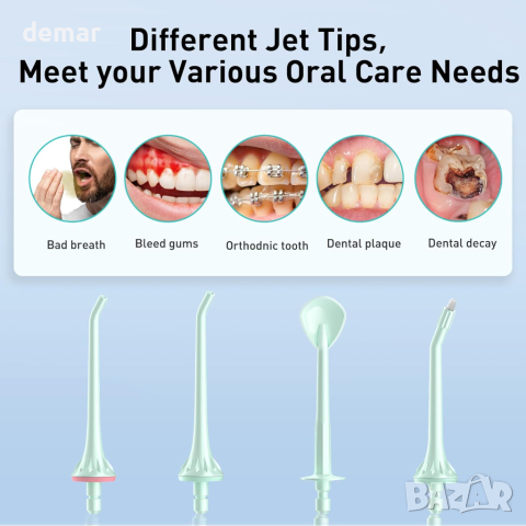 COSLUS Зъбен душ, иригатор за устна кухина, за скоби за зъби, снимка 6 - Други - 44733567