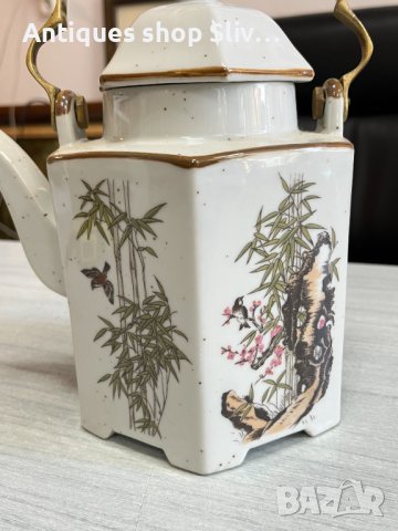 Винтидж японски порцеланов чайник. №4508, снимка 2 - Антикварни и старинни предмети - 42121483